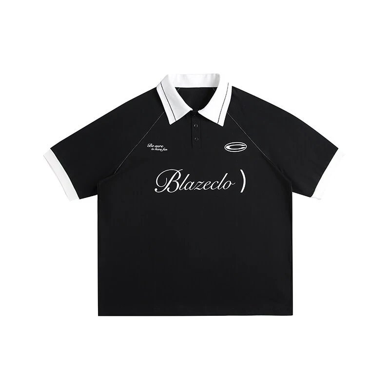 Blazeclo Classic White Black Trim Polo Shirt