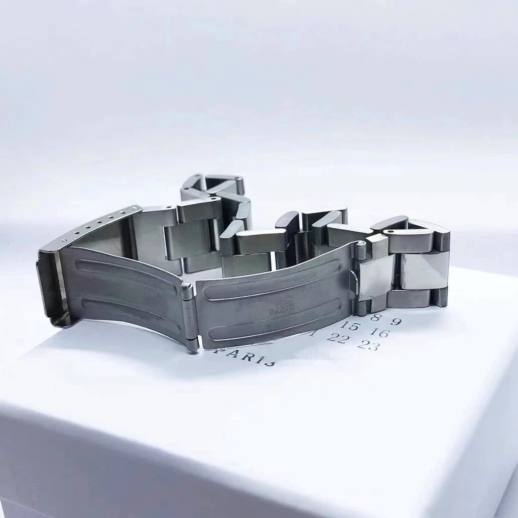Metal Link Bracelet Gunmetal Industrial Style