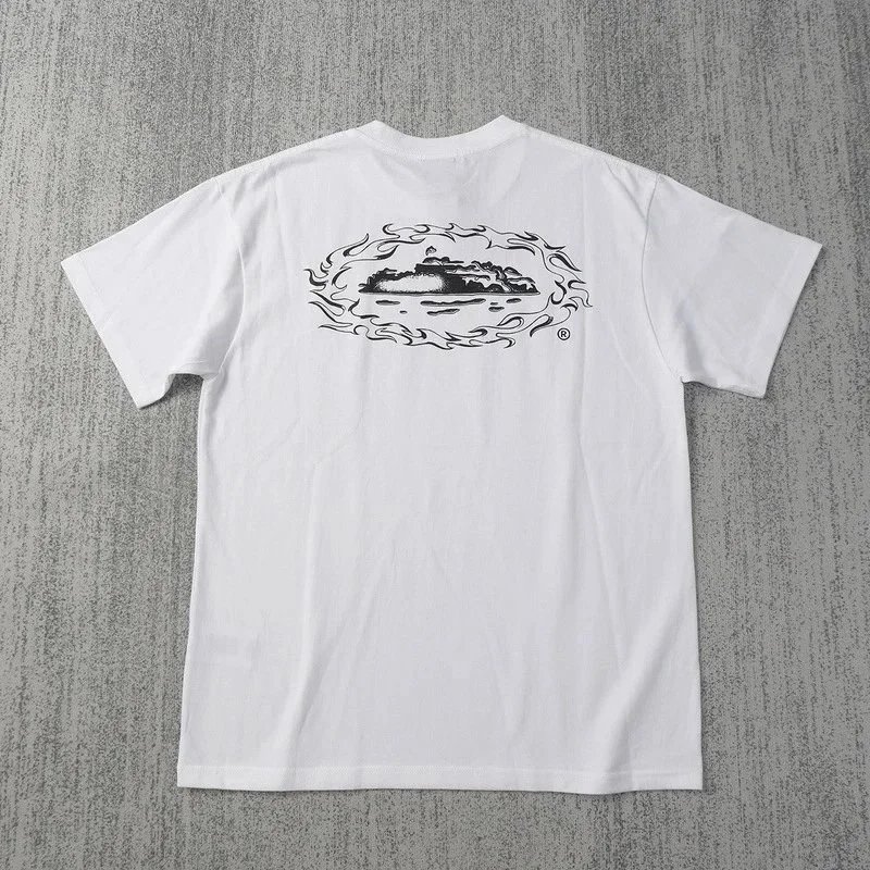 White Black Graphic Print Crew Neck T-Shirt