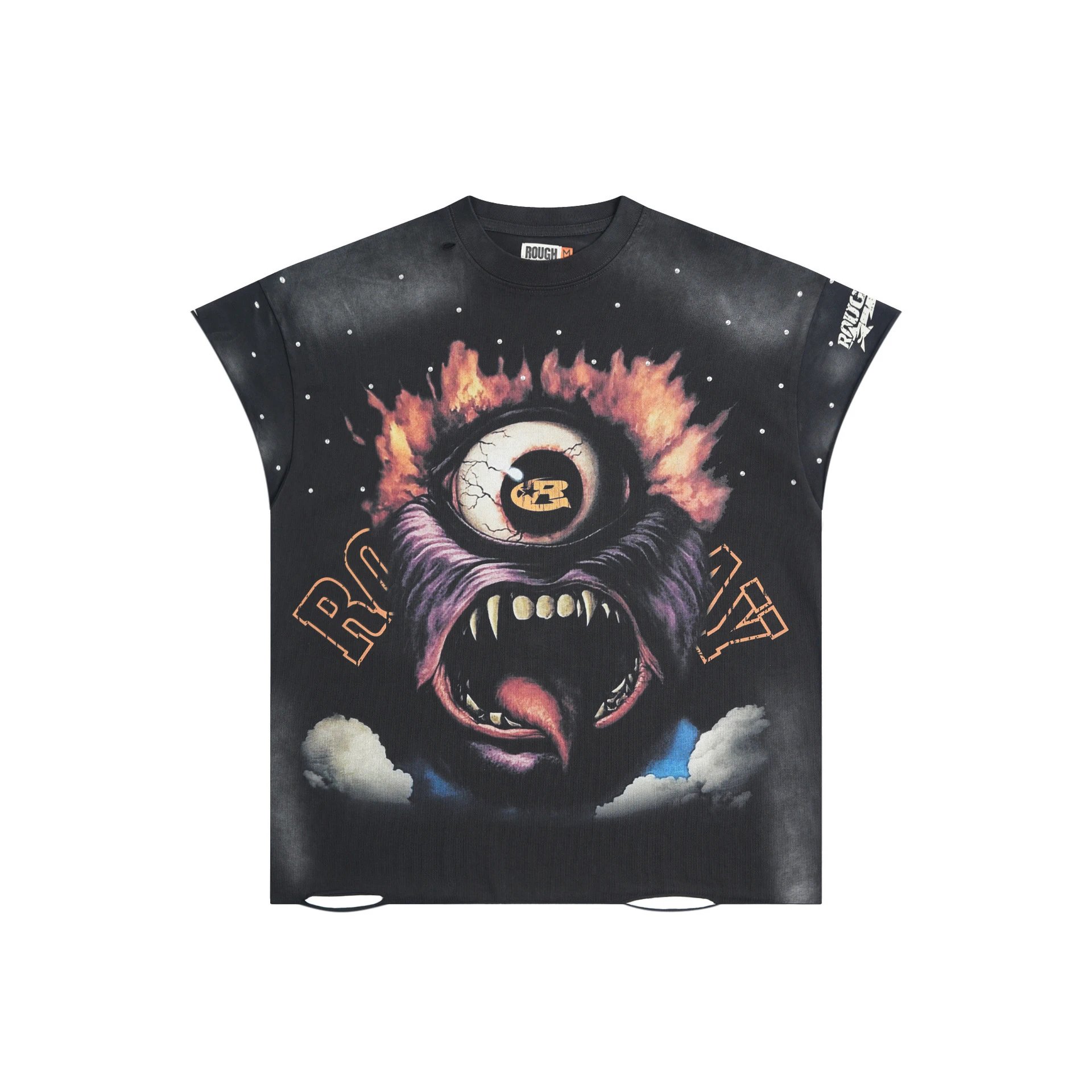 Rough Trade Black Graphic Sleeveless Tee