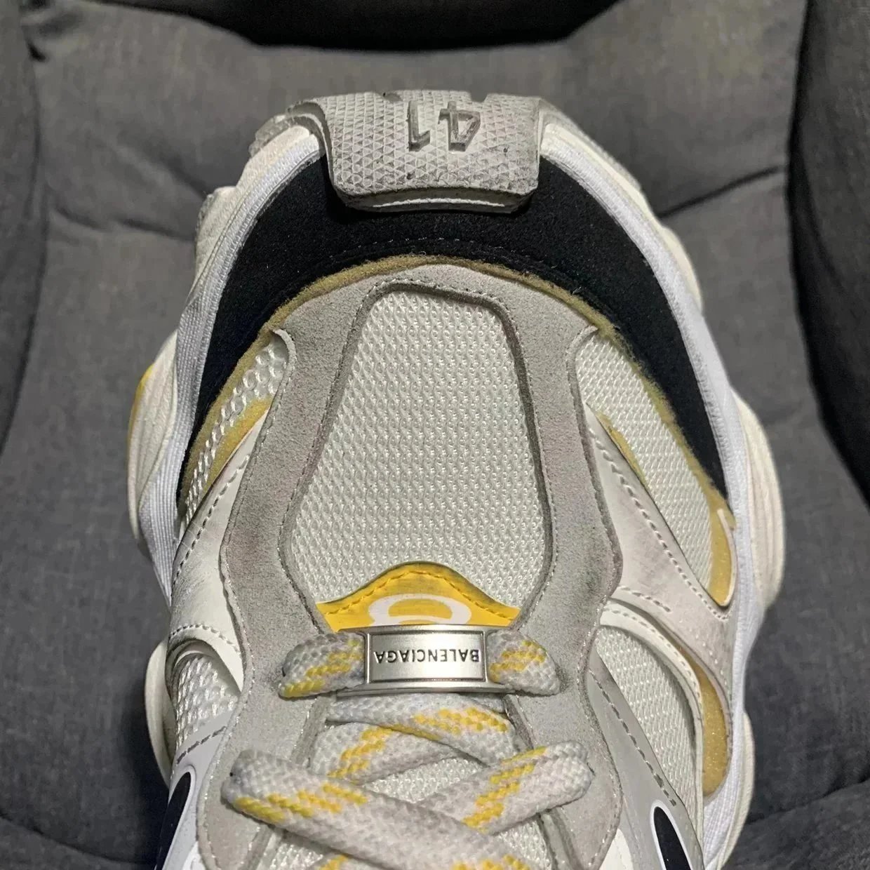 Balenciaga Track 8 White Gray Yellow Blue Chunky Sneakers