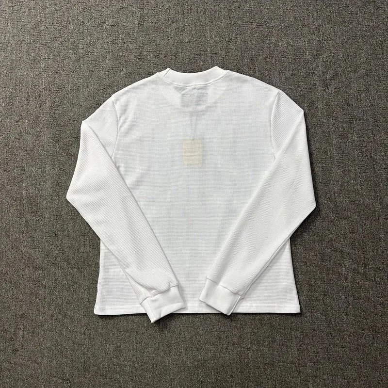 Oval Logo Ribbed Long Sleeve Crewneck Black And White Casual Top