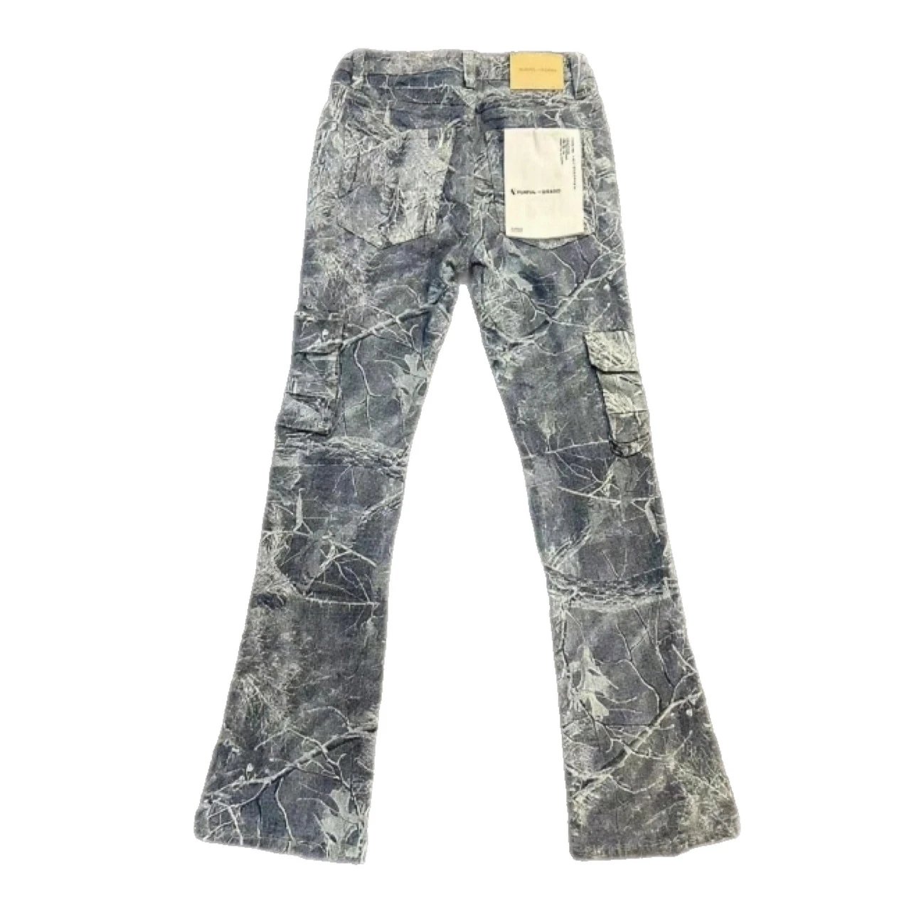 Purpul Brand A901 Indigo Blue Distressed Slim Fit Jeans