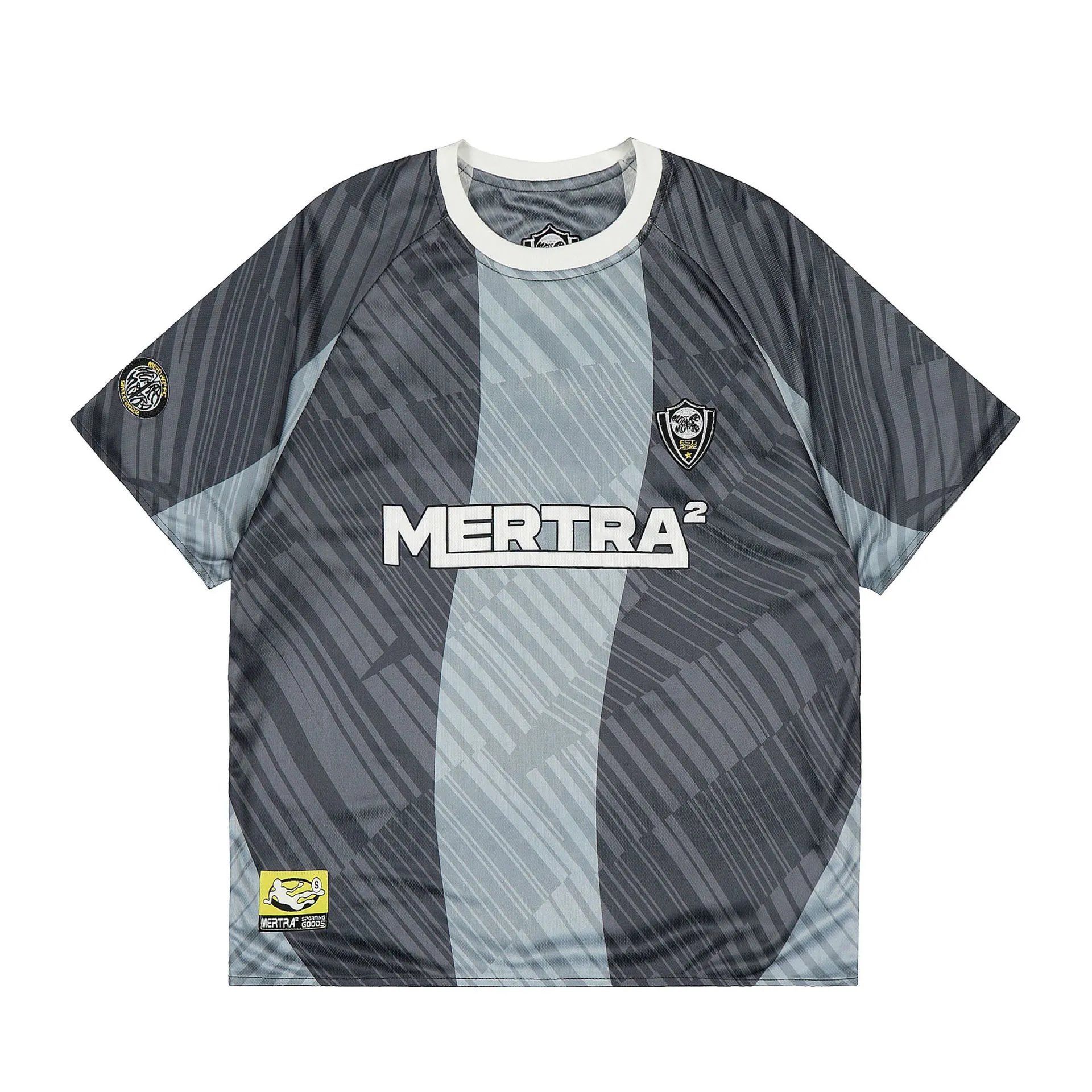 Sport Jersey 22 Gray White Striped Performance Shirt