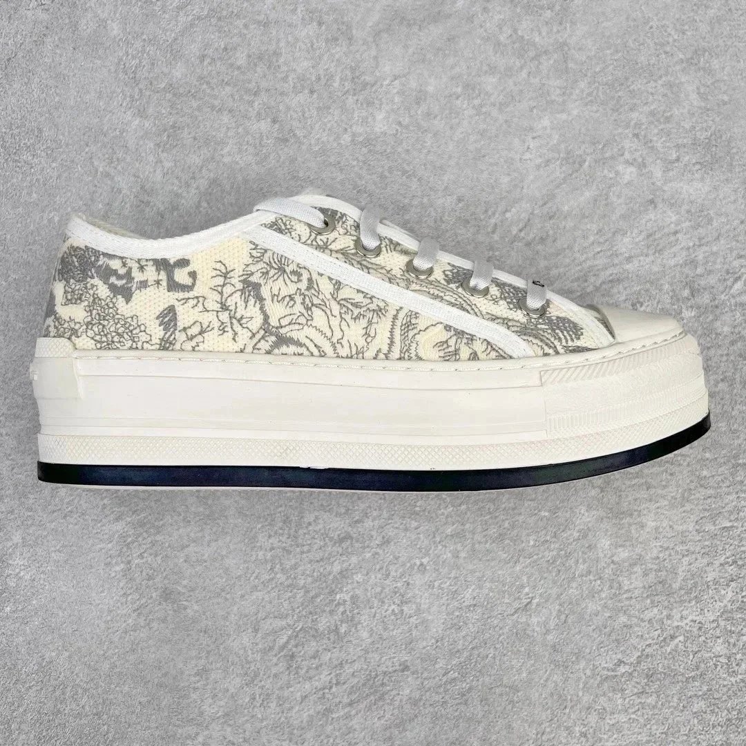 Dior Sneakers Walk'n'Dior low-top platform — Gray thick sole