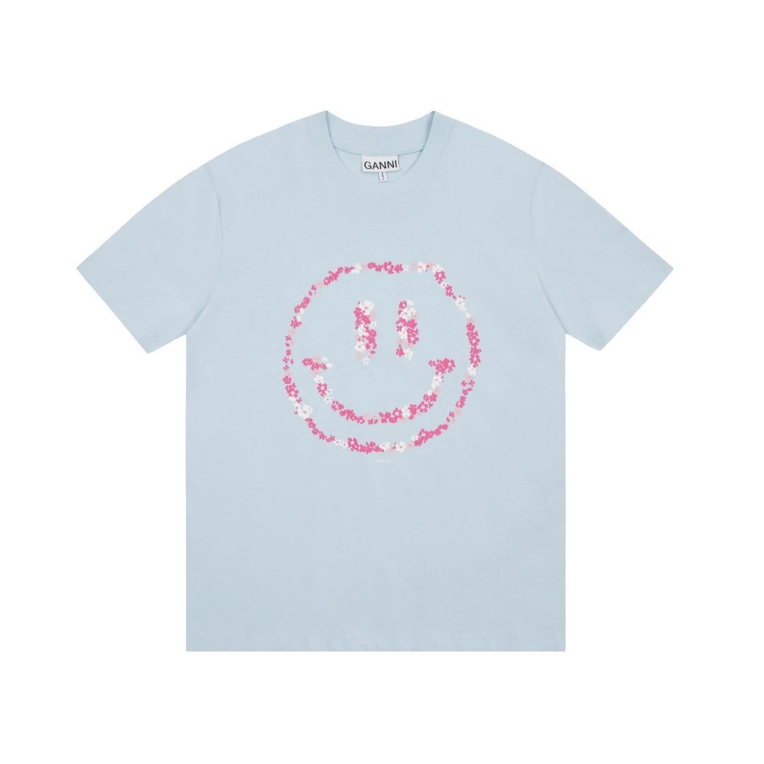 GANNI T-Shirts Graphic Print — G11 Blue