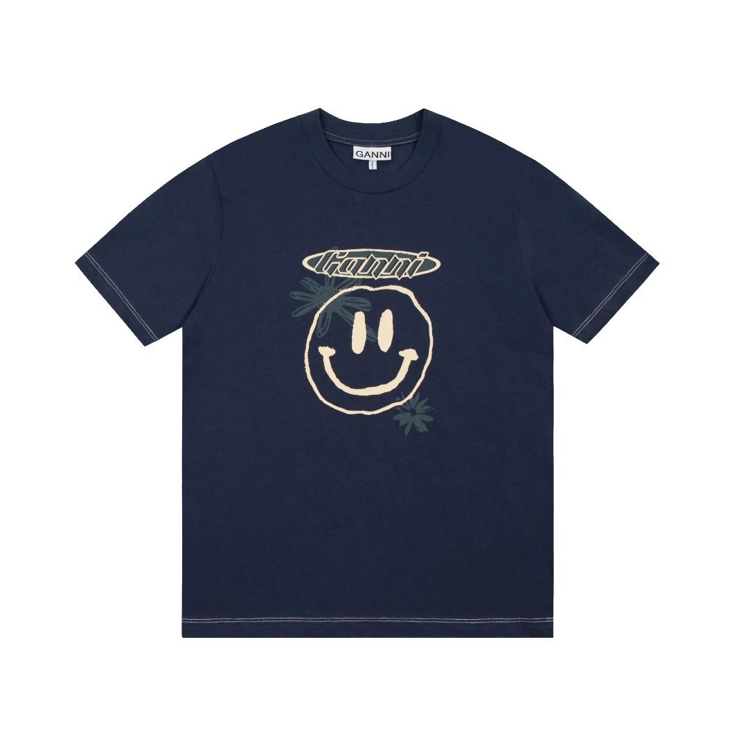 GANNI T-Shirts Graphic Print — G14 Dark Blue