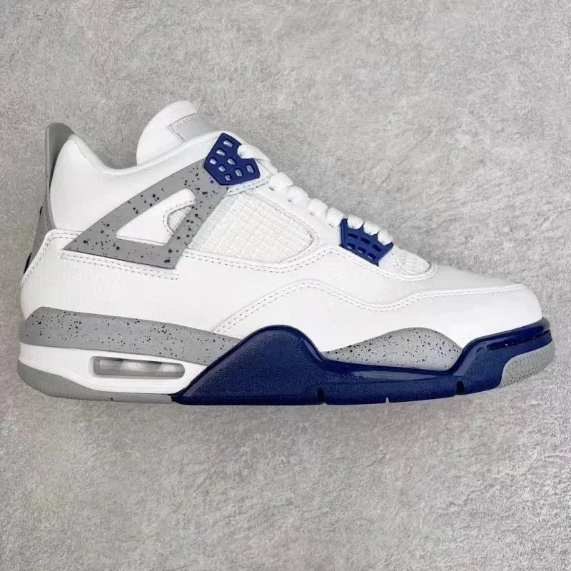 Nike Air Jordan 4 University Blue Speckled Suede Sneakers