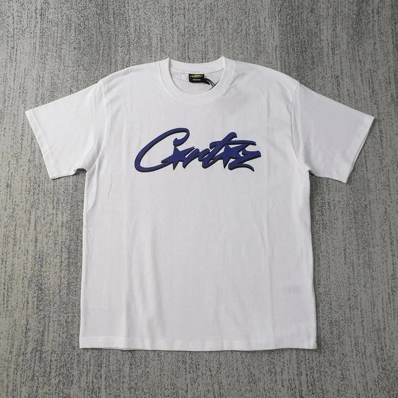 Corteiz White Black Script Logo Graphic T-Shirt