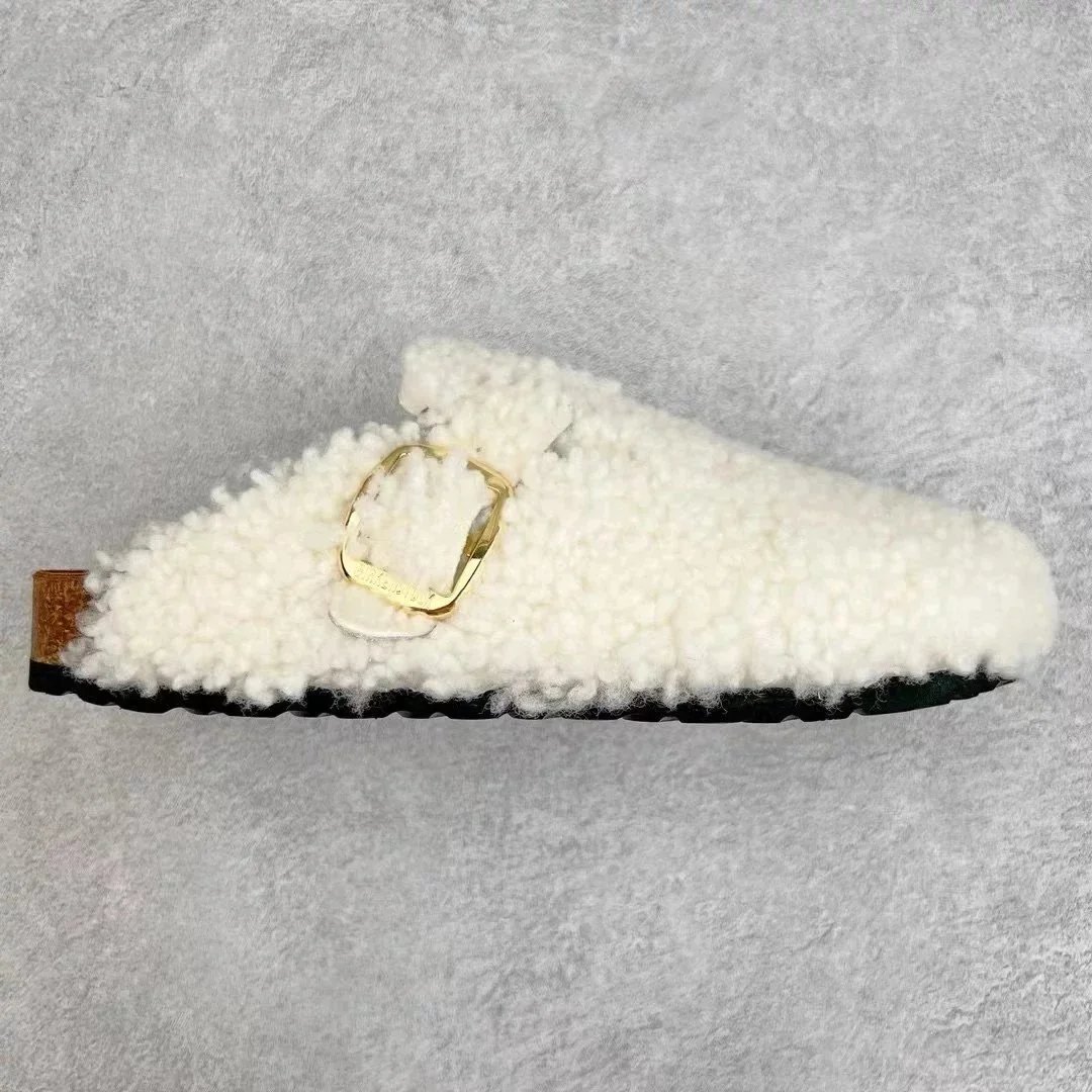 Unbranded Slippers Fleece Buckle — white