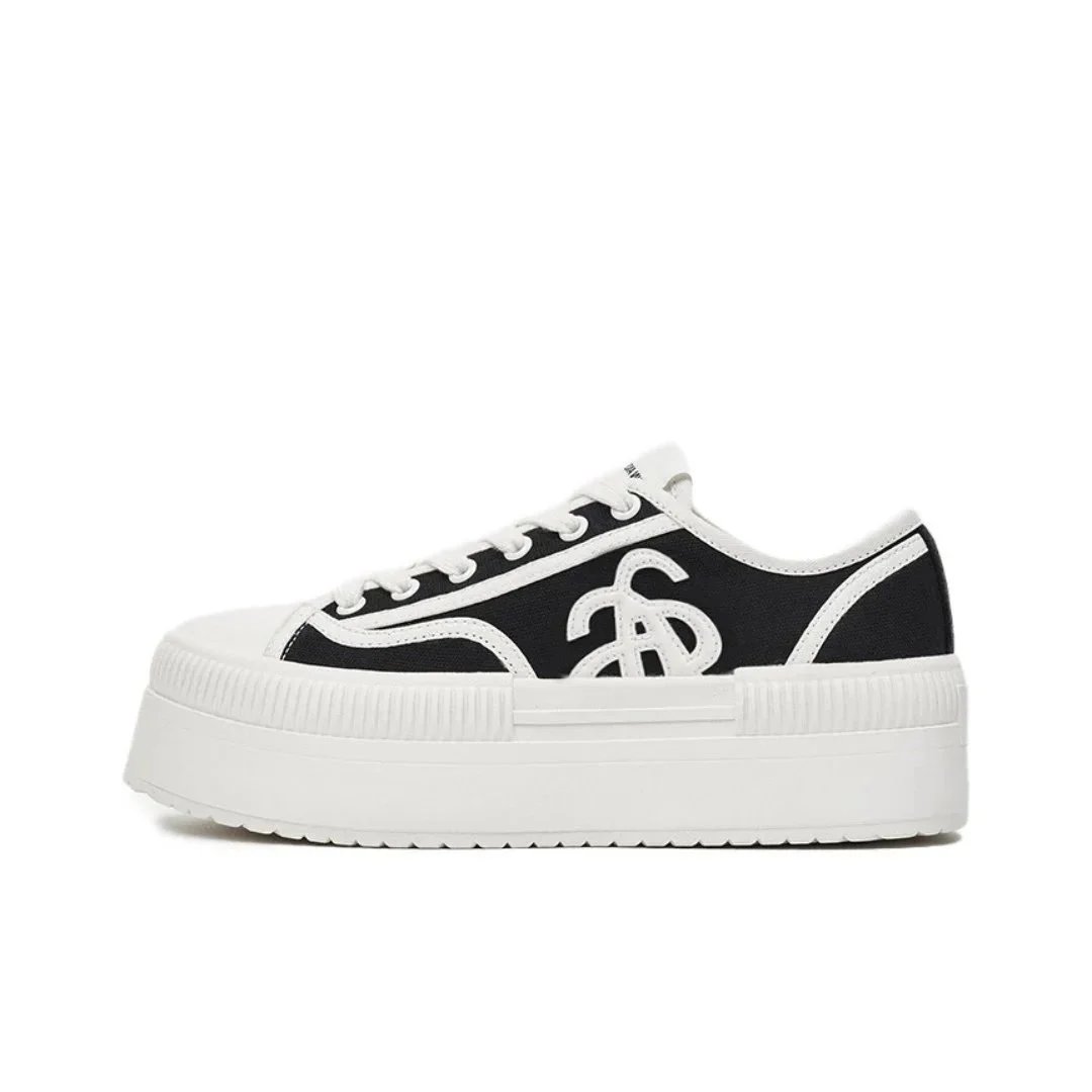 Semir Sneakers Low-Top Platform Canvas — Black