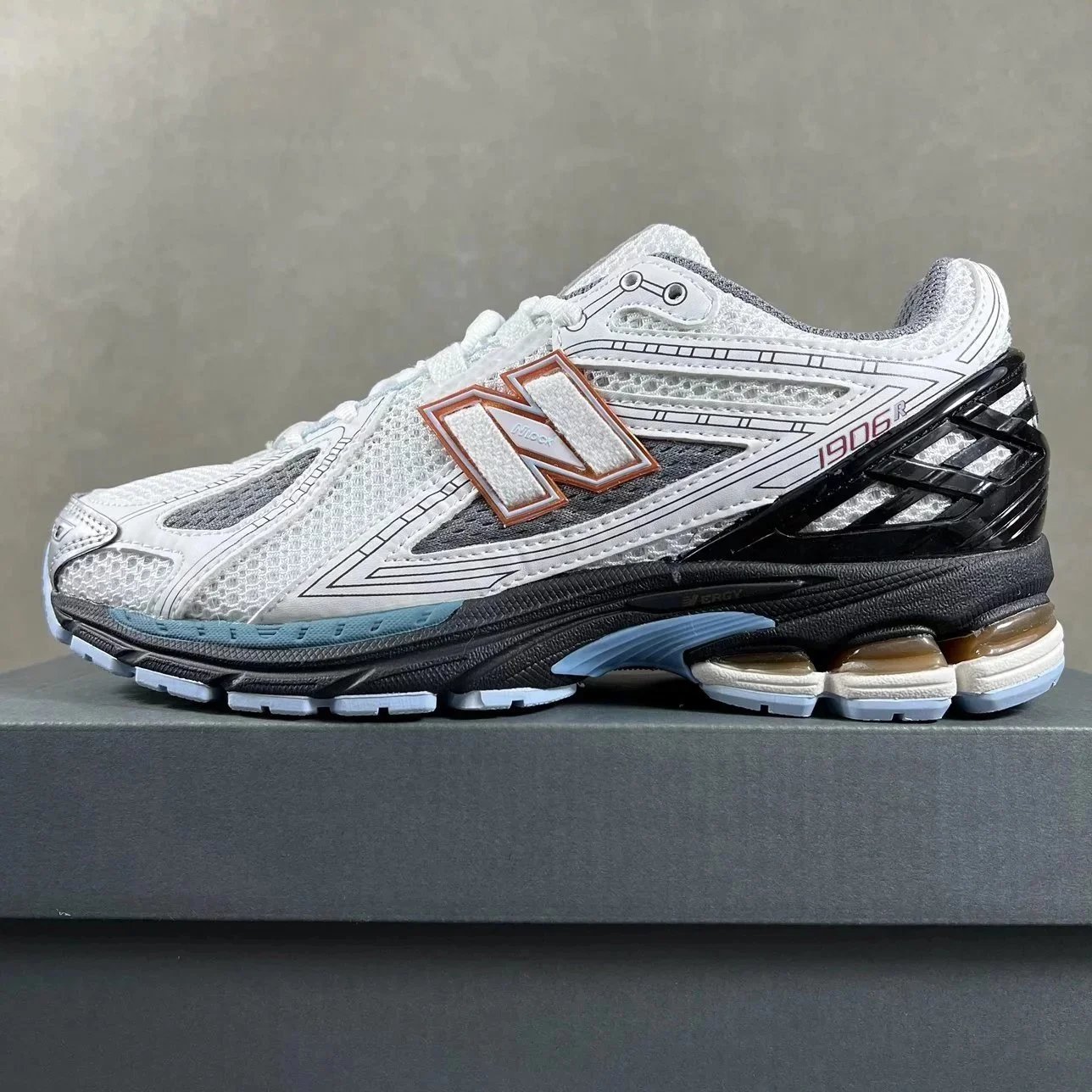 New Balance 1906R Silver Blue Mesh Running Sneakers