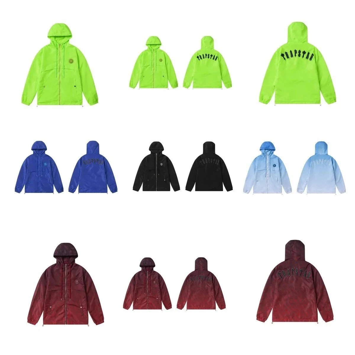 Trapstar Lightweight Hooded Windbreaker Neon Green Streetwear Jacket
