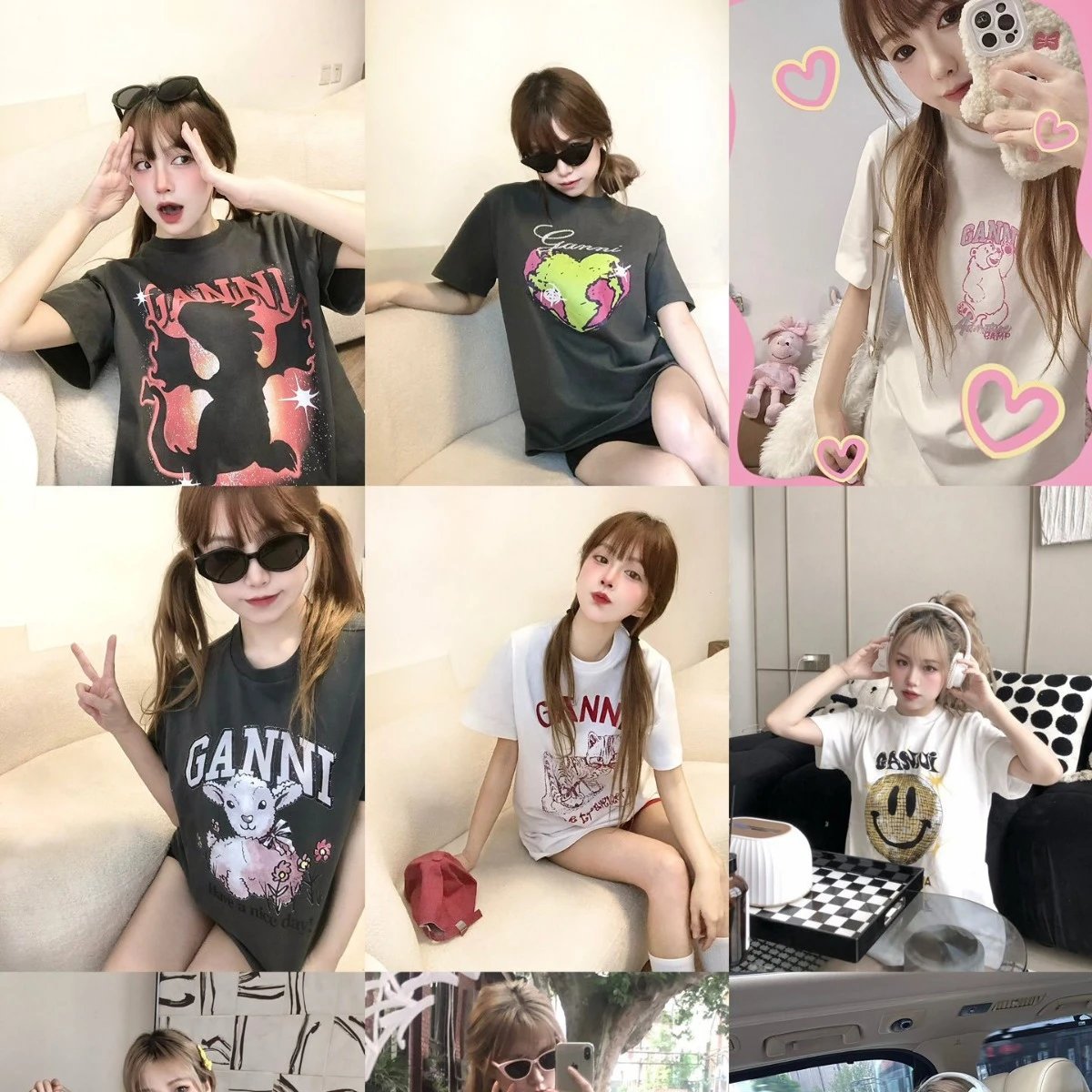 GANNI T-Shirts Graphic Print image 4