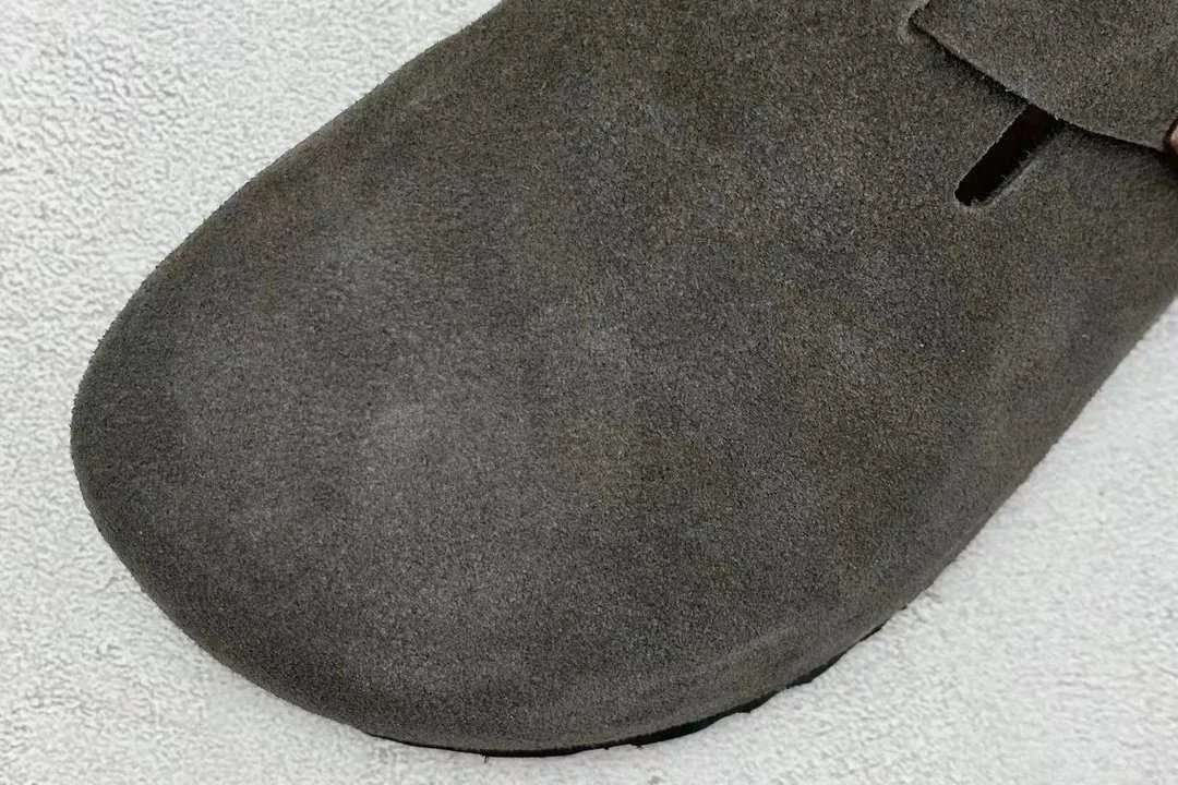 Birkenstock Boston Grey Suede Classic Clog