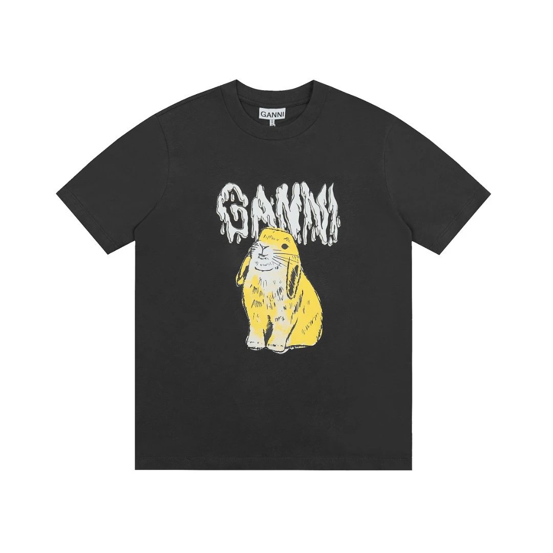 GANNI T-Shirts Graphic Print — G23 distressed
