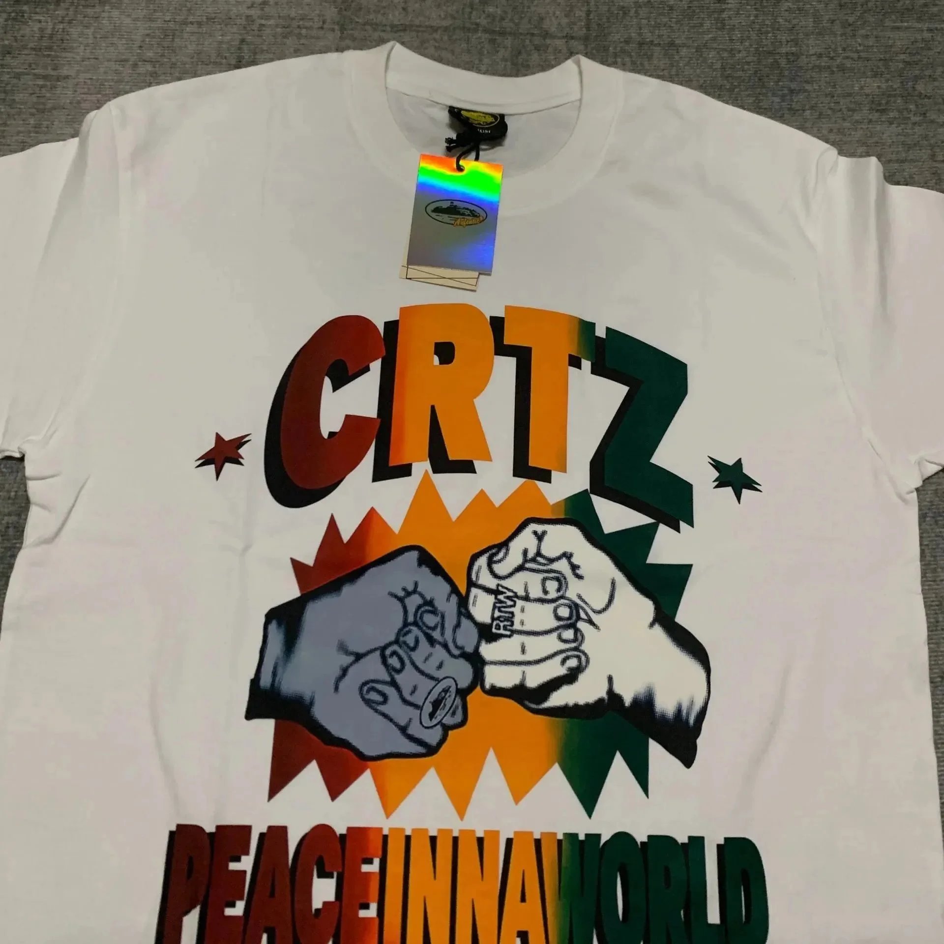 CRTZ Peace Inna World Black Graphic Tee