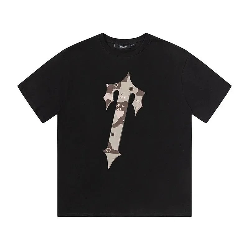 Travis Scott Cactus Jack Camo Cross Graphic T-Shirt
