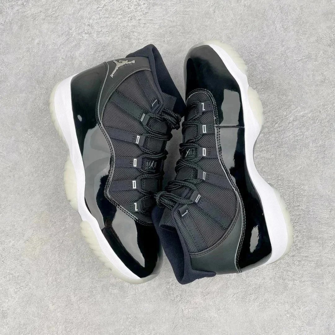 Air Jordan 11 Black White Patent Leather Basketball Sneakers