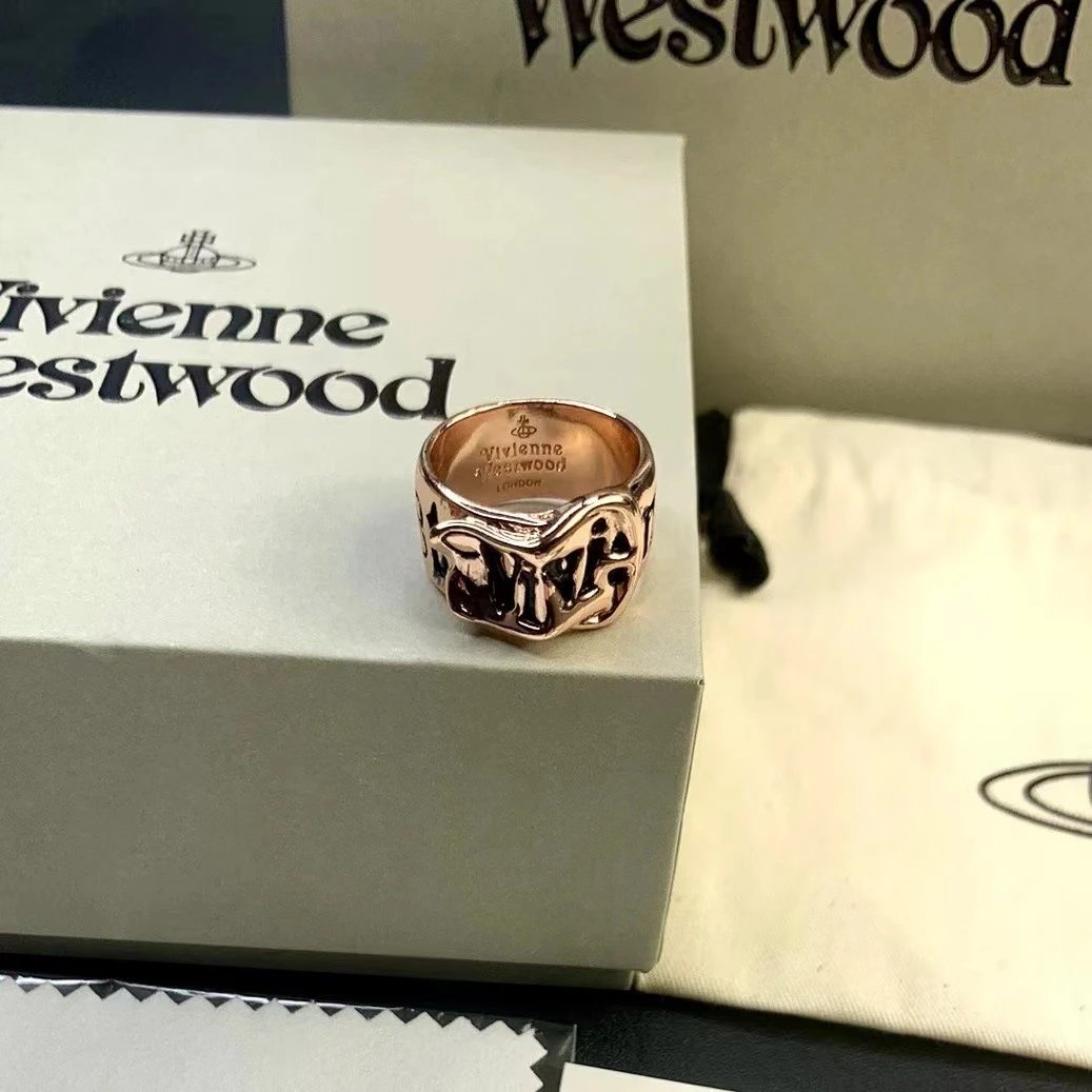 Vivienne Westwood Gold Logo Buckle Ring