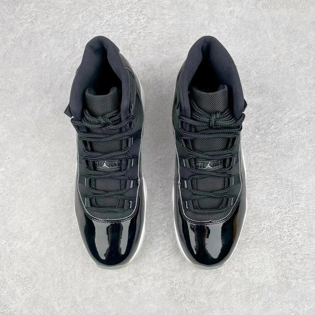 Air Jordan 11 Black White Patent Leather Basketball Sneakers