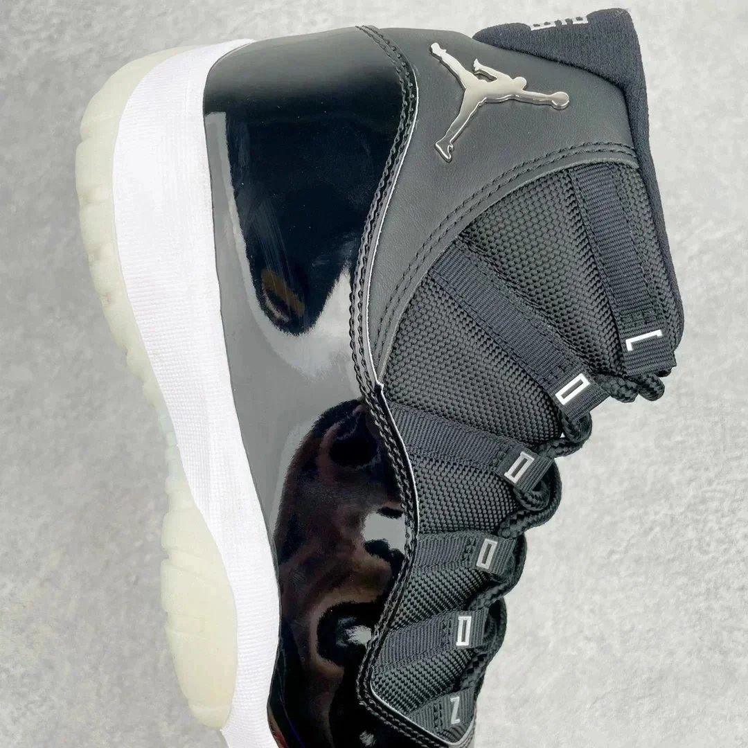 Air Jordan 11 Black White Patent Leather Basketball Sneakers