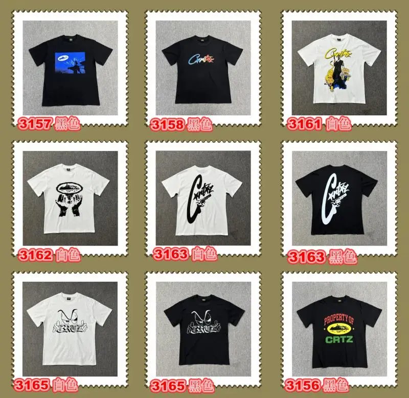 Graphic Print T-Shirt 3121 White Black Pink Casual