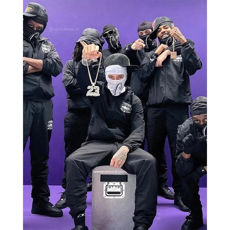 Corteiz Cortez Black Urban Streetwear Tracksuit
