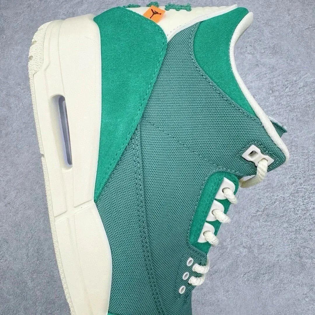 Nike Air Jordan 3 Green Canvas Casual Sneakers