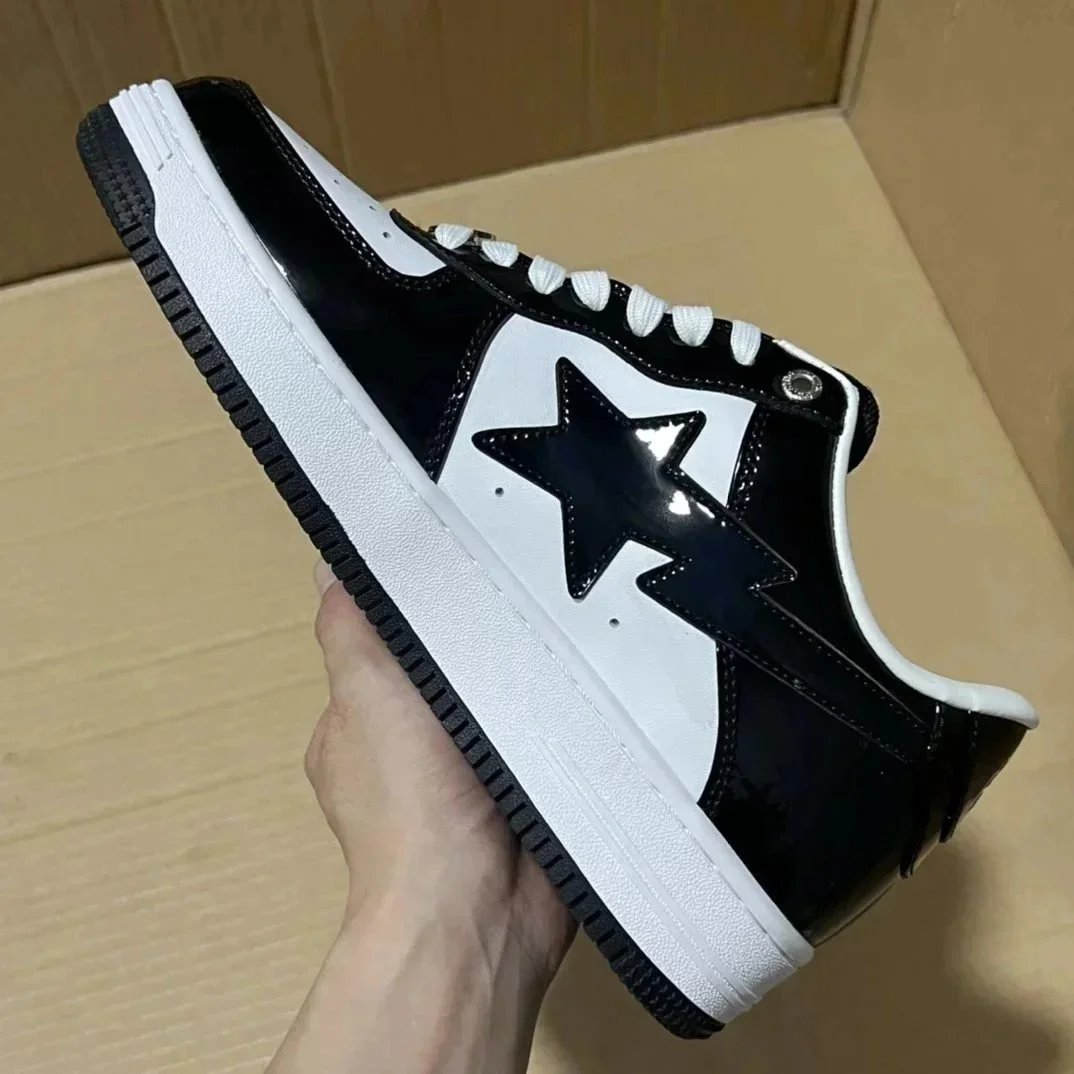 A Bathing Ape Sta 360-470 White Black Star Sneakers