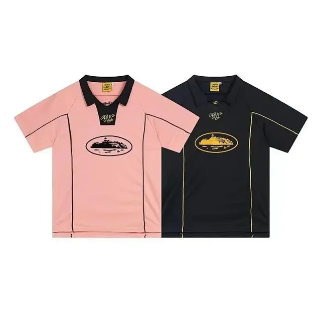 Corteiz Football Jerseys Short-Sleeve Polo Jersey with Number 18 Back Print product detail image 3