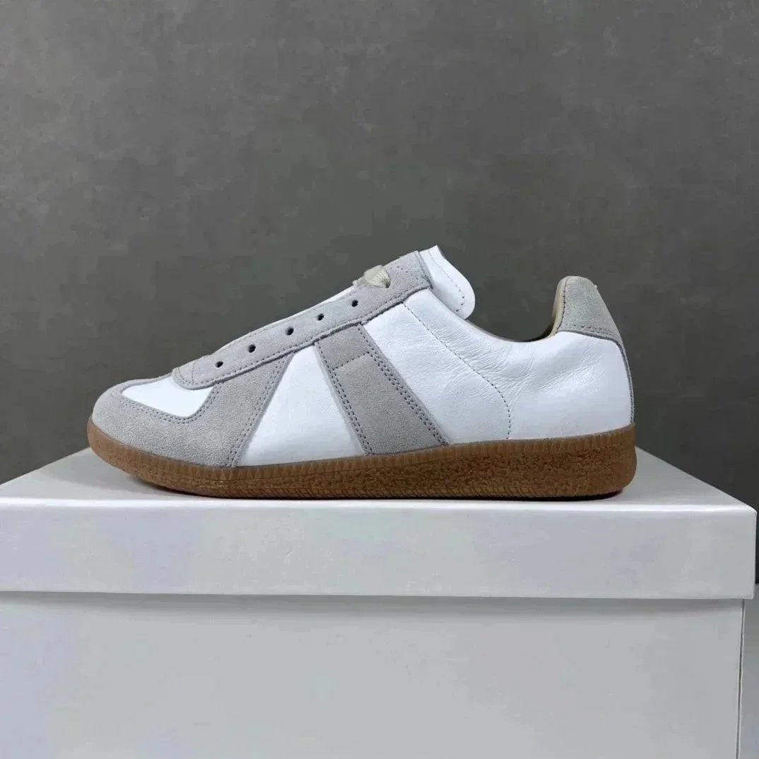 Maison Margiela Replica White Suede Leather Casual Sneakers