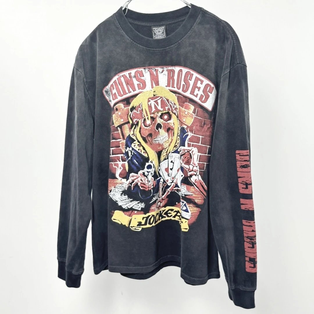 Guns N Roses Vintage Gray Graphic Long Sleeve T-Shirt