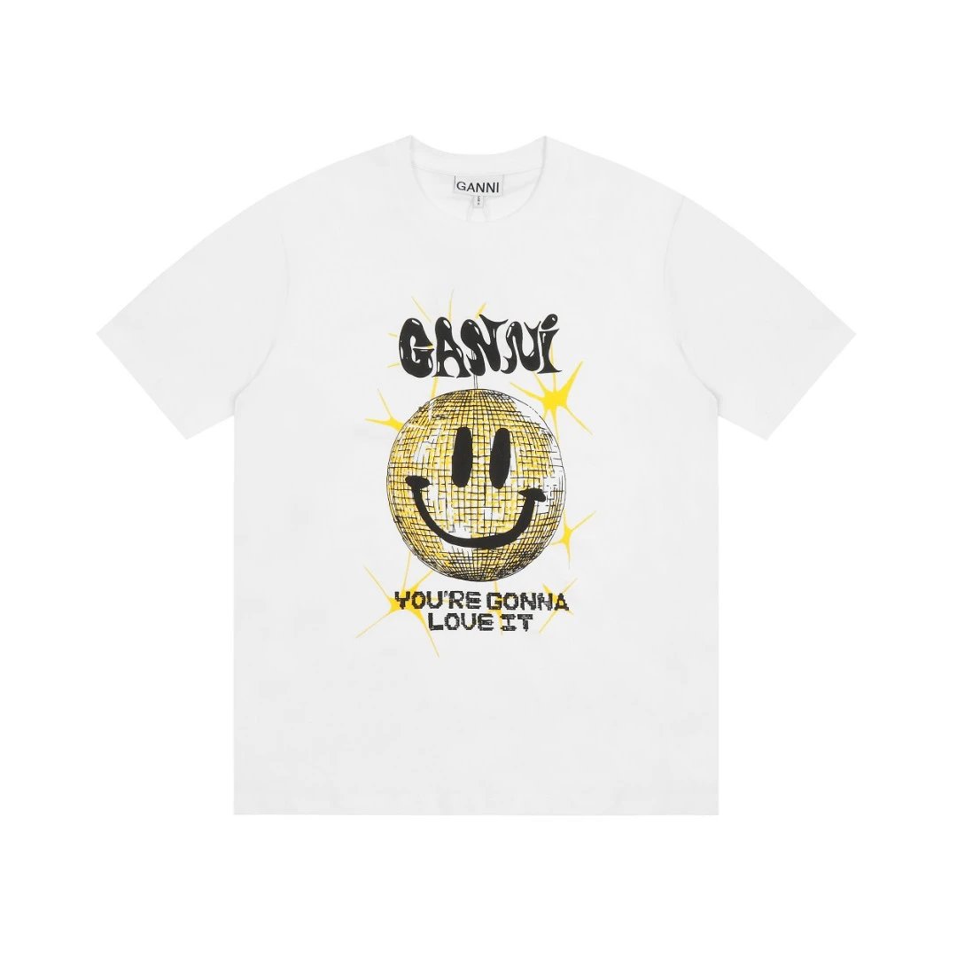 GANNI T-Shirts Graphic Print — G28 white