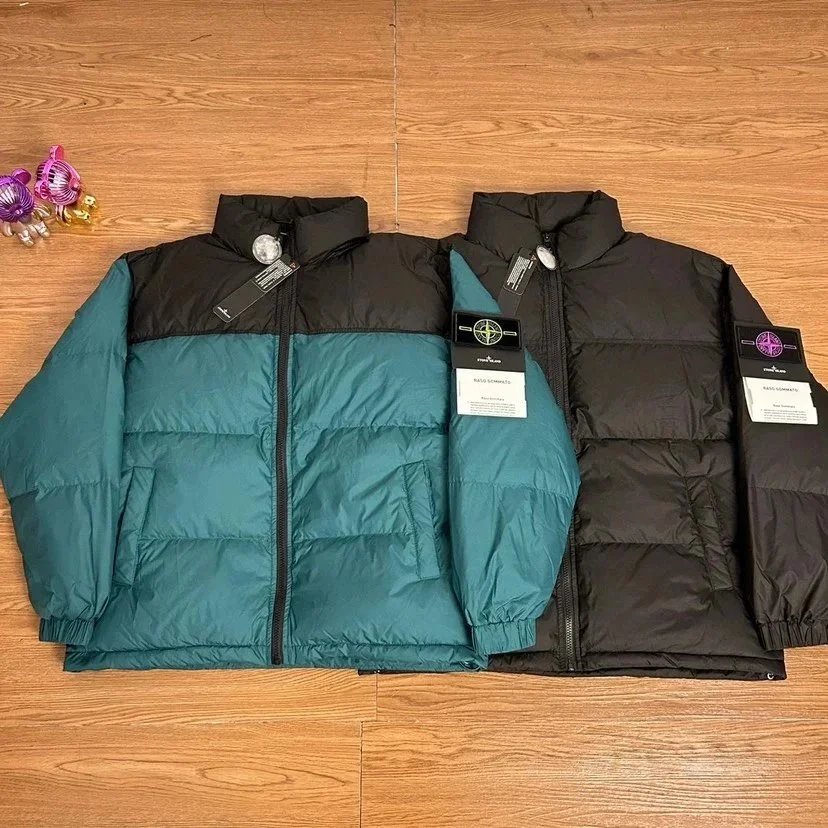 Stone Island Black Compass Logo Hooded Jacket