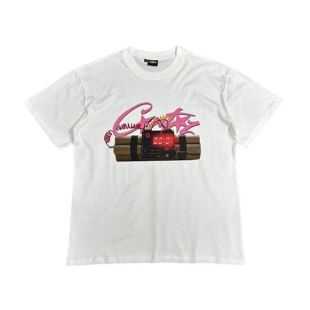CRTZRTW Graphic Print White Black Streetwear T-Shirt