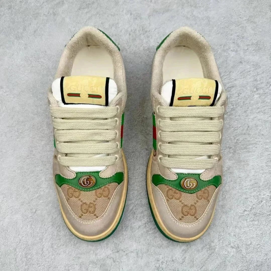 Gucci Ace Beige Web Stripe Casual Sneakers