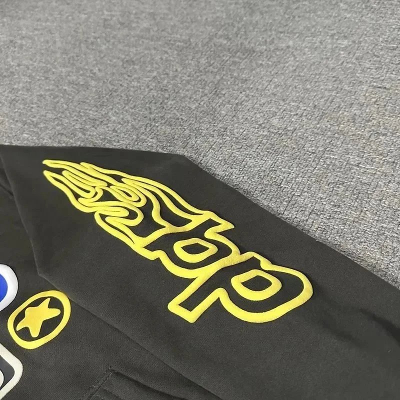 Black Graphic Hoodie And Sweatpants Set Streetwear
