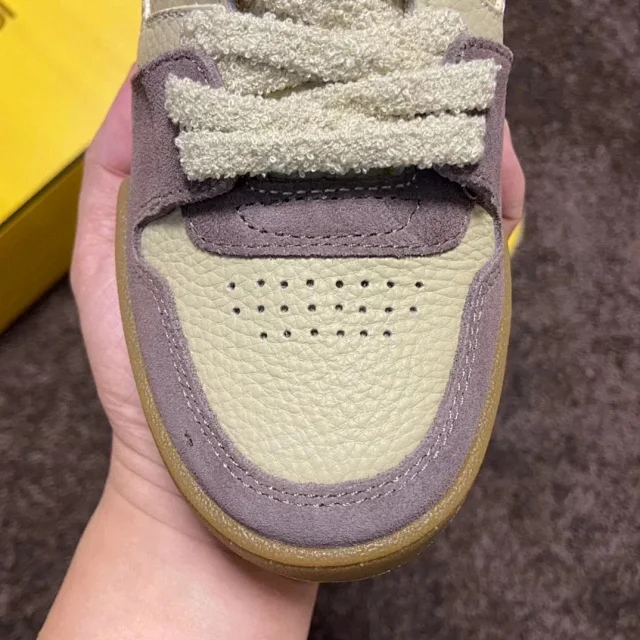 Fendi Sneakers Low-top lace-up leather and suede product detail image 42