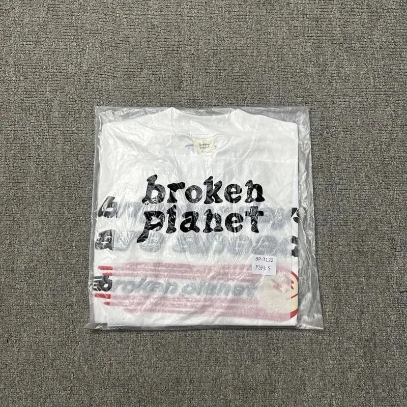 Broken Planet White Graphic Print Streetwear T-Shirt