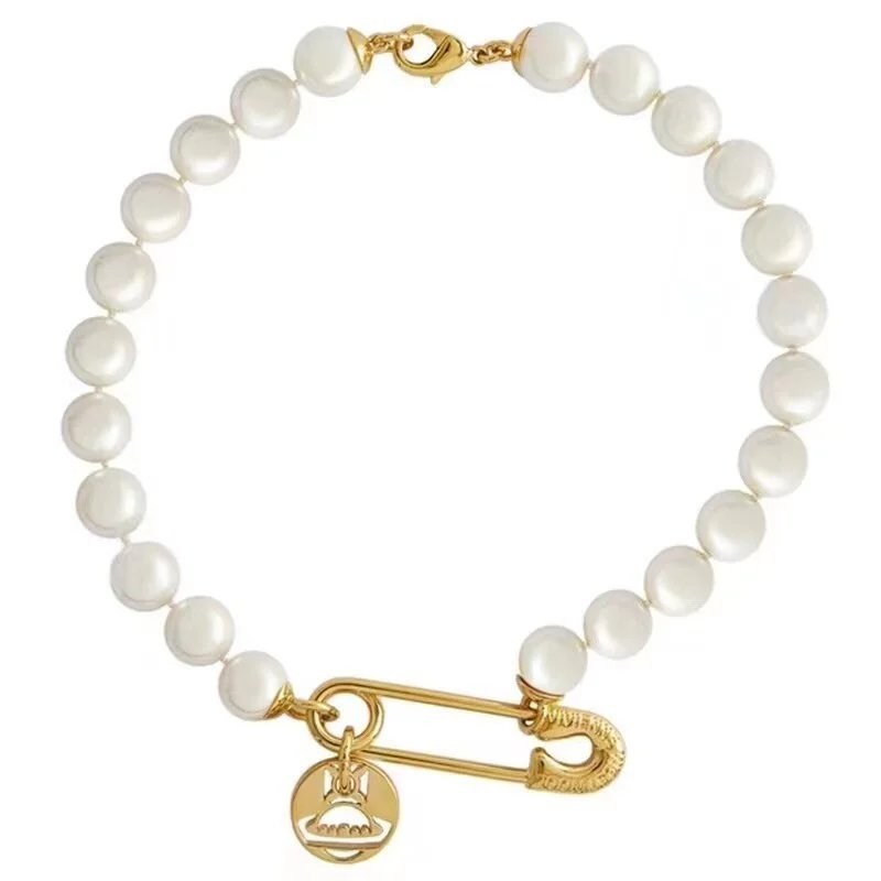 Vivienne Westwood Pearl White Orb Charm Necklace