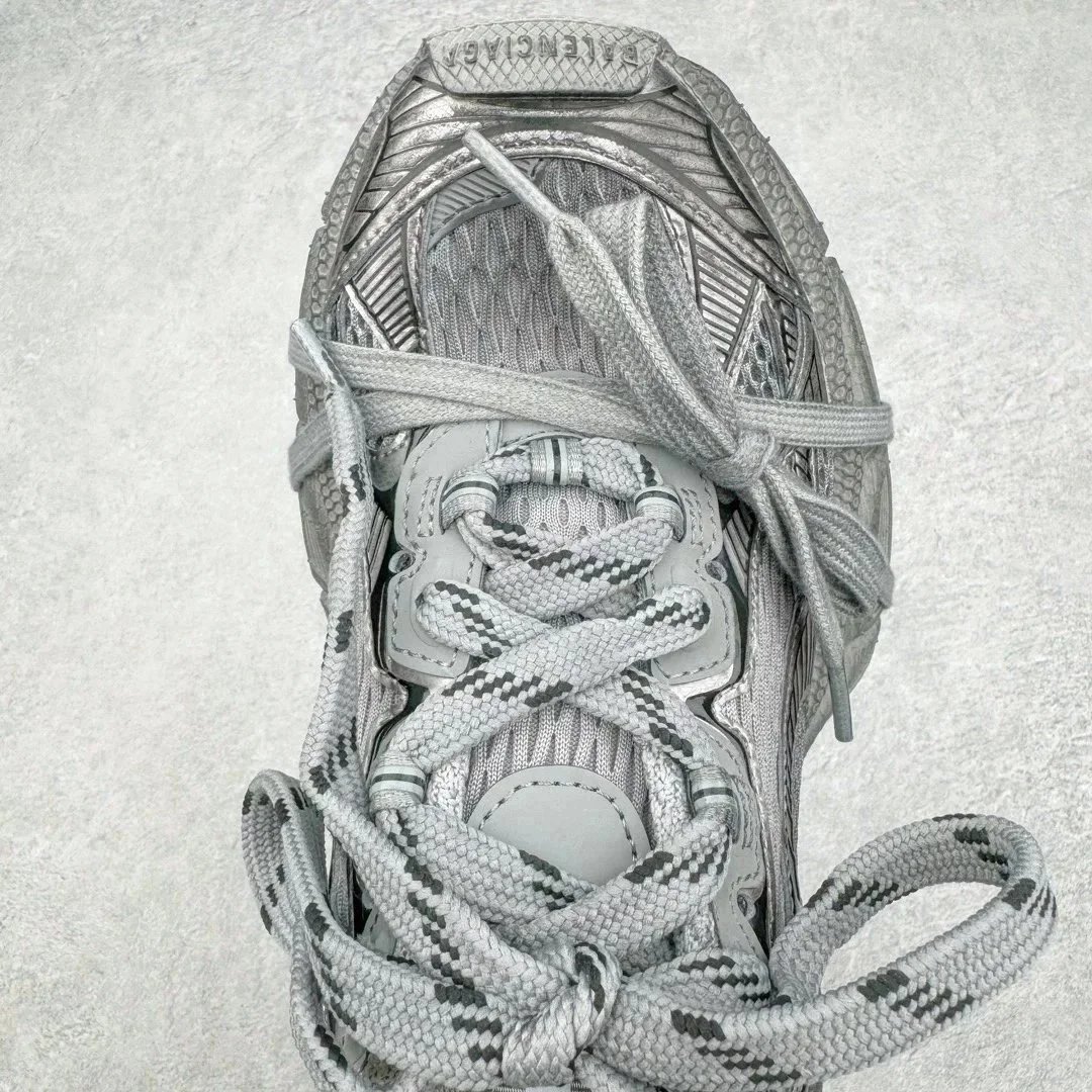 Balenciaga Track 2 Silver Metallic Chunky Sneakers