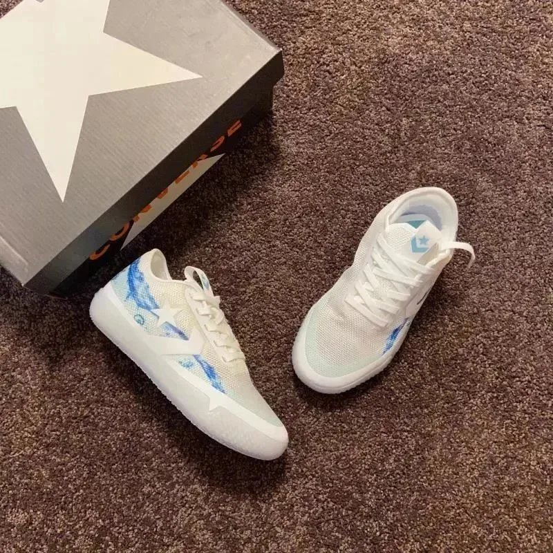 Converse Sneakers Low-Top Basketball with Star Chevron Logo — All Star Low-top white and blue