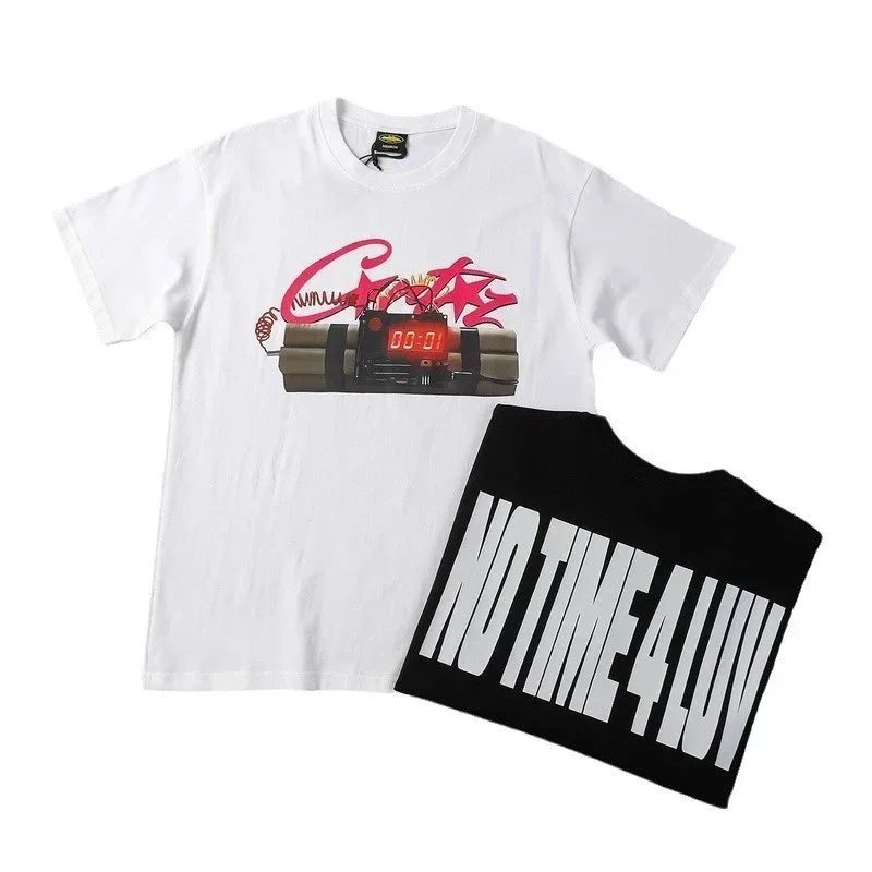 Cotton T-Shirt White Graphic Bomb Print Streetwear