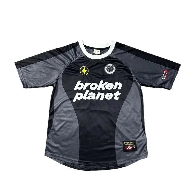 Broken Planet Black Gray Graphic Sport T-Shirt