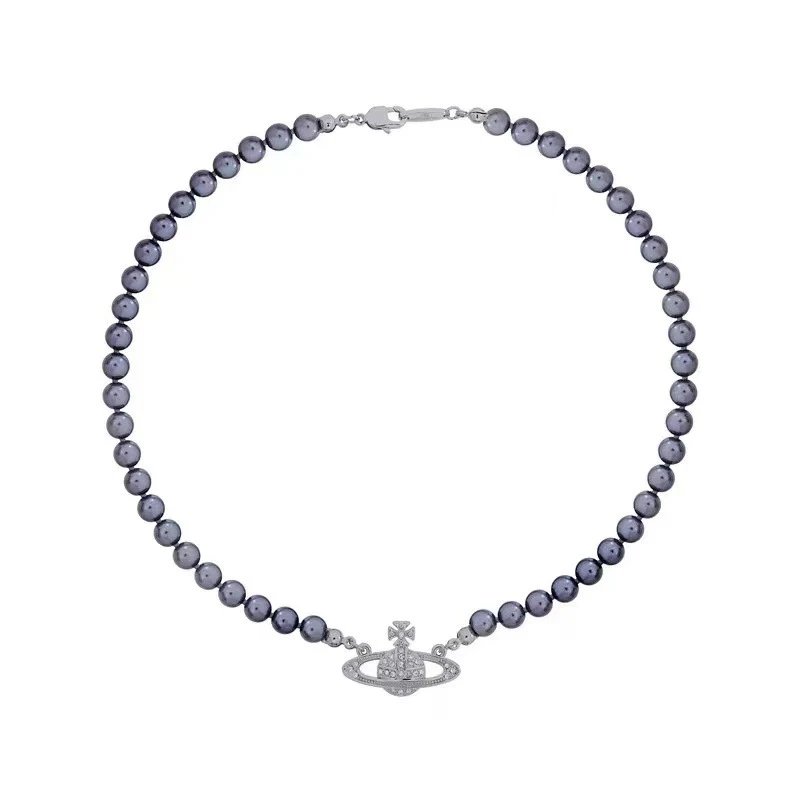 Vivienne Westwood Pearl Grey Orb Charm Bracelet