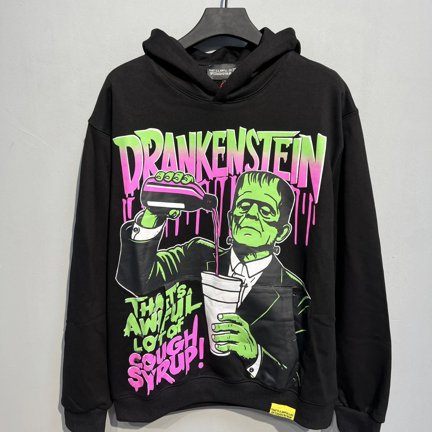 That's A Awful Lot Of Cough Syrup Black Graphic Hoodie