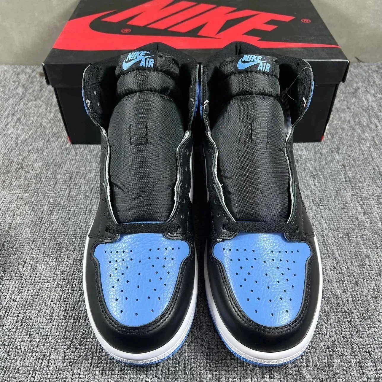 Nike Air Jordan 1 High White Black Blue Elephant Grey Green Casual Sneakers