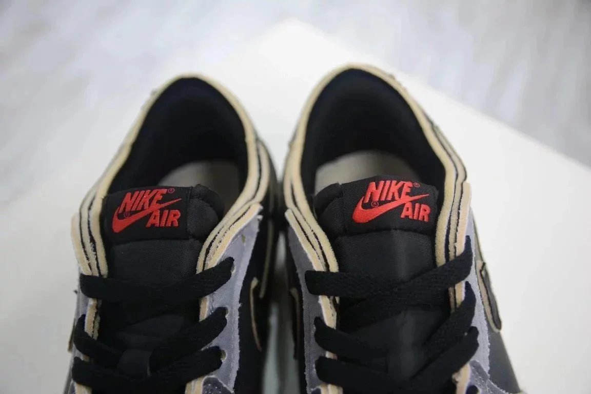 Nike Air Jordan 1 Black Grey Neutral Low Sneakers