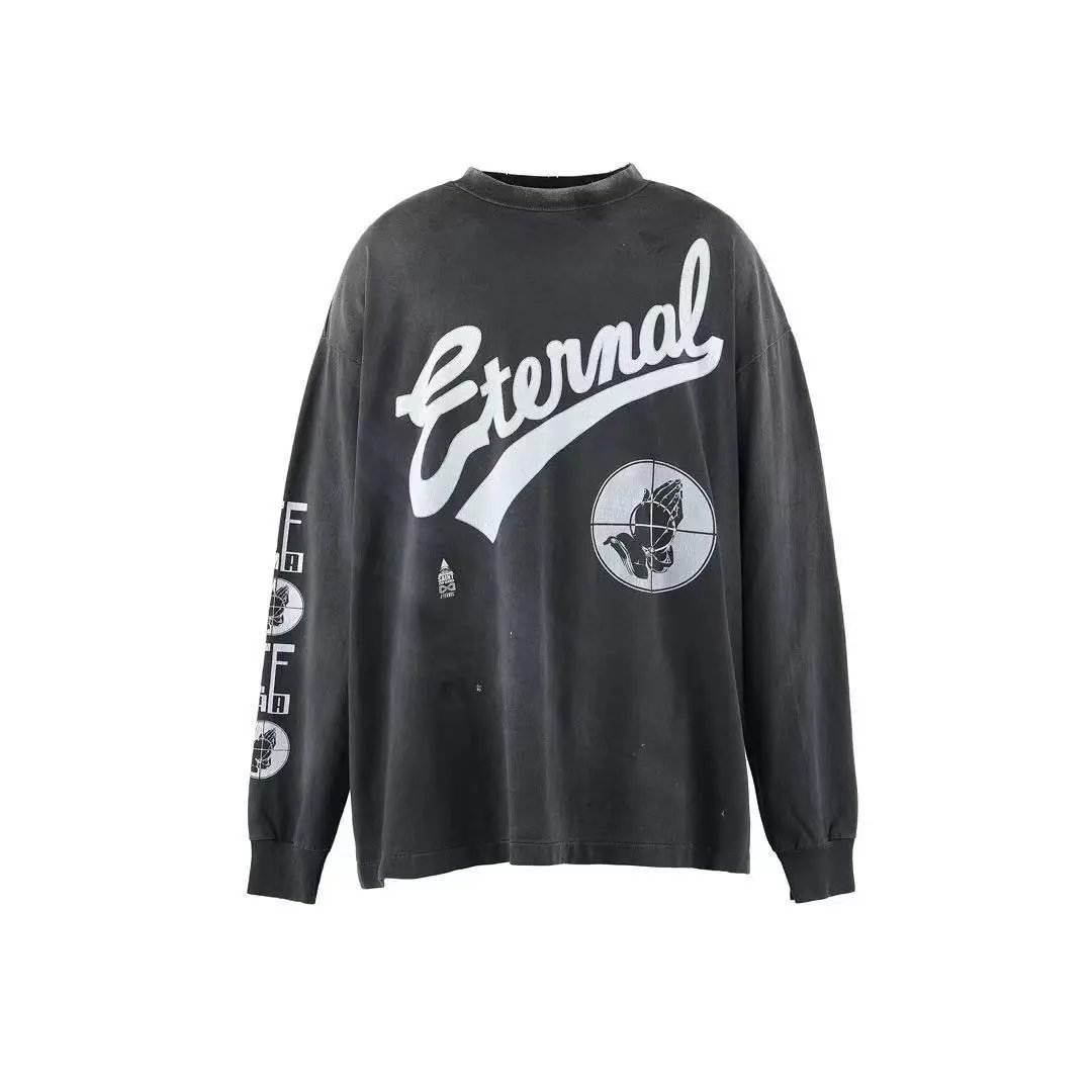 Fear of God Essentials Gray Oversized Long Sleeve T-Shirt